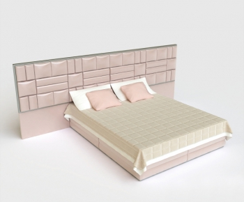 Modern Double Bed-ID:122988325