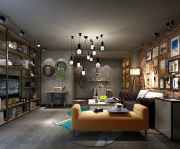Industrial Style A Living Room-ID:125845616