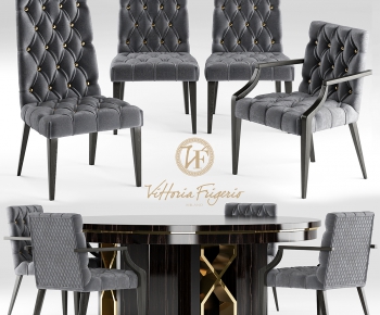 Modern American Style New Chinese Style Dining Table And Chairs-ID:545261358