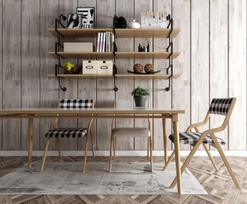 Modern Nordic Style Dining Table And Chairs-ID:727617786