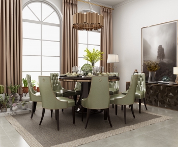 Simple European Style Dining Table And Chairs-ID:992126161