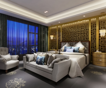 New Chinese Style Bedroom-ID:507084839