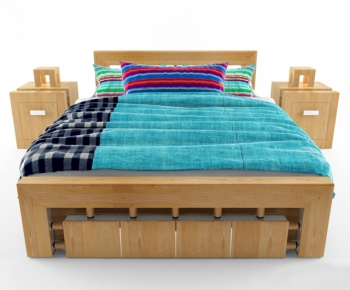 Modern Double Bed-ID:616623665
