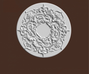 European Style Plaster Carved Top Plate-ID:924920624