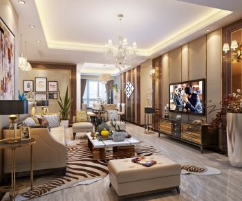 Modern Hong Kong Style A Living Room-ID:384659351
