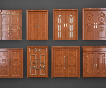 European Style Solid Wood Door-ID:406236369