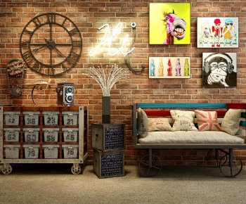 LOFT Industrial Style A Sofa For Two-ID:912897229
