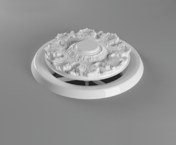 European Style Plaster Carved Top Plate-ID:429781553