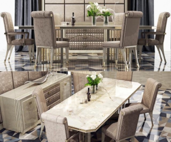 Simple European Style Dining Table And Chairs-ID:759512339