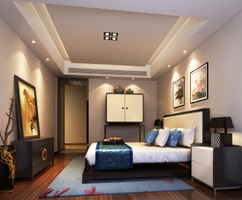 New Chinese Style Bedroom-ID:343949284