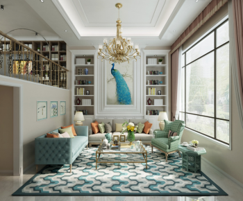 American Style A Living Room-ID:613015974