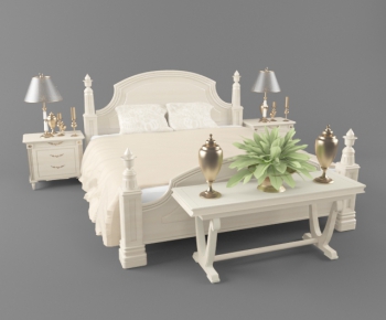 European Style Double Bed-ID:831956945