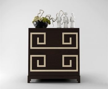 New Chinese Style Bedside Cupboard-ID:510207773