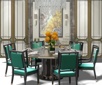 New Chinese Style Dining Table And Chairs-ID:606646751