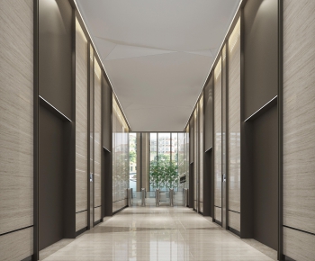 Modern Corridor/elevator Hall-ID:124004756