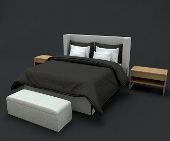 Modern Double Bed-ID:297896879