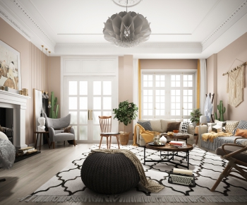 Nordic Style A Living Room-ID:414888684