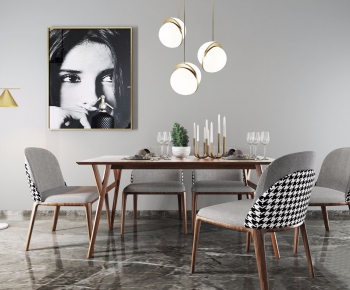 Nordic Style Dining Table And Chairs-ID:199029658