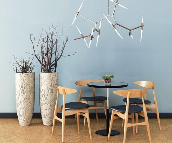 Nordic Style Dining Table And Chairs-ID:132420349