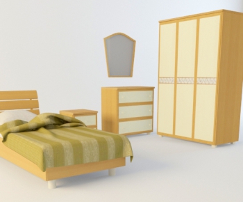 Modern Double Bed-ID:592824774