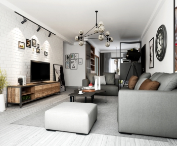 Nordic Style A Living Room-ID:646955298