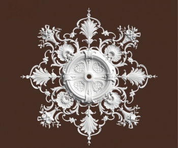 European Style Plaster Carved Top Plate-ID:393176681