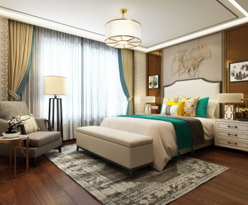 New Chinese Style Bedroom-ID:373714432