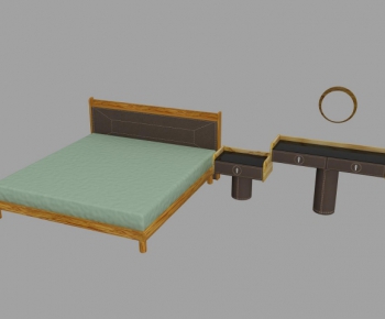 Modern Double Bed-ID:211654256