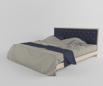 Modern Double Bed-ID:929140331