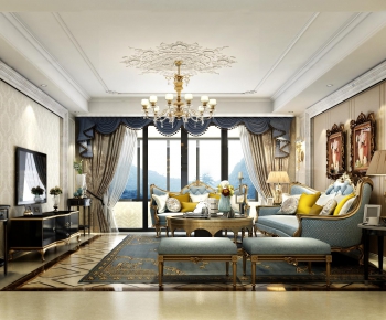French Style A Living Room-ID:425898598