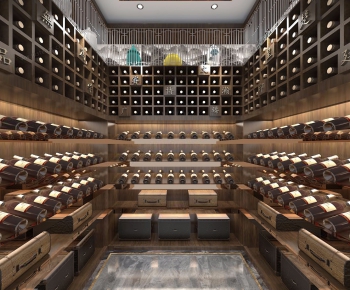 New Chinese Style Wine Cellar/Wine Tasting Room-ID:821844163