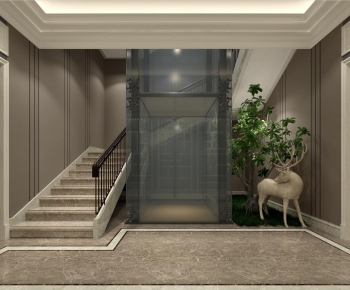 Modern Stair Balustrade/elevator-ID:415492226