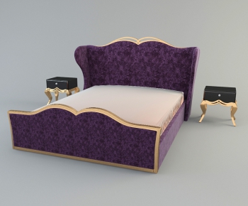 European Style Double Bed-ID:881504496