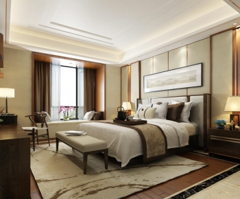 New Chinese Style Bedroom-ID:706075436