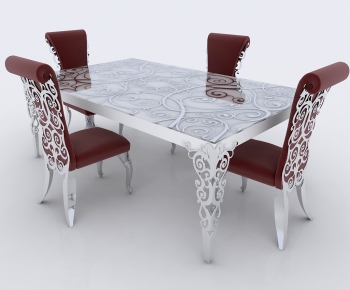 European Style Dining Table And Chairs-ID:296816756