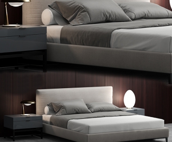 Modern Double Bed-ID:596731159