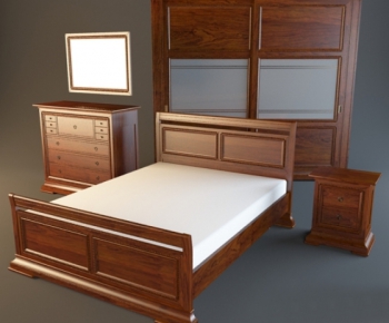 European Style Double Bed-ID:372814731