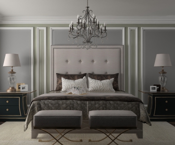 New Classical Style Double Bed-ID:379942697