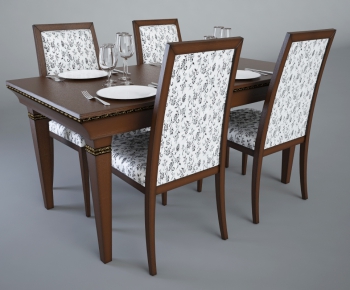 American Style Dining Table And Chairs-ID:765081939