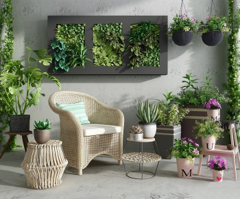 Modern Potted Green Plant-ID:929303749