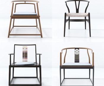 New Chinese Style Single Chair-ID:968313453