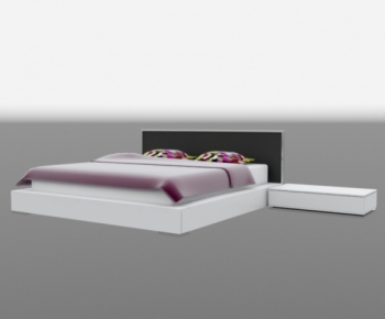 Modern Double Bed-ID:525670827