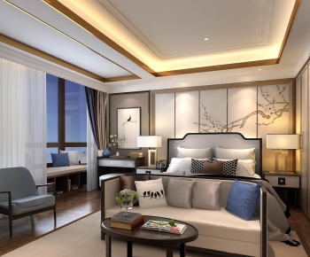 New Chinese Style Bedroom-ID:738679628