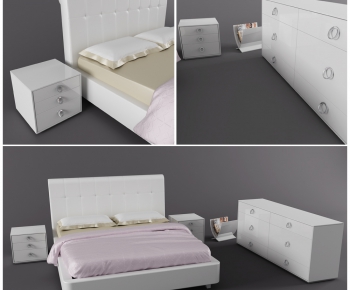 Modern Double Bed-ID:130616288