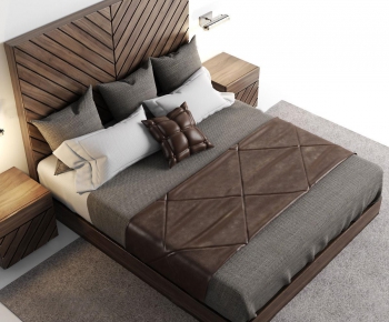 Modern Double Bed-ID:648879643