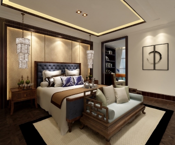 New Chinese Style Bedroom-ID:351727255