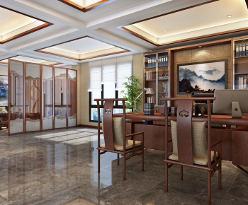 New Chinese Style Manager's Office-ID:911083525