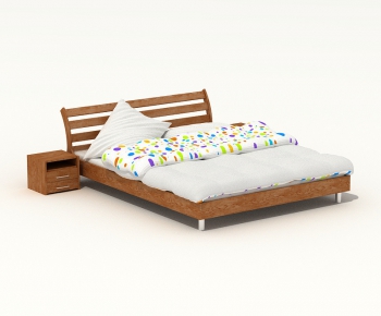 Modern Double Bed-ID:620869467