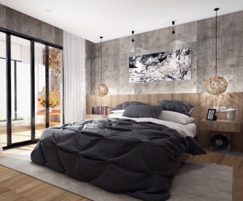 Industrial Style Bedroom-ID:485837754