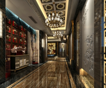 New Chinese Style Corridor Elevator Hall-ID:320393476